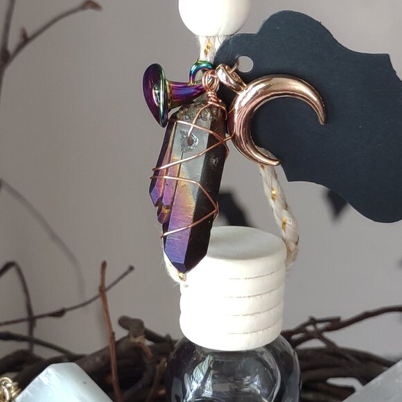 Witchy Snow Fae Skull Diffuser Bubble Gum Candy Floss Scent Car Air Freshener - Picture 2 of 8